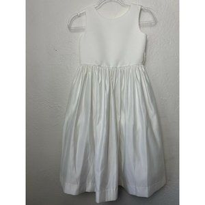 Us Angels Dress Satin Off White Ivory Girls 10